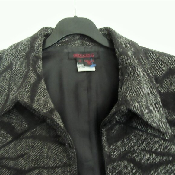 SIMON CHANG Velour Jacket with Zipper Front and Pockets - Picture 3 of 7